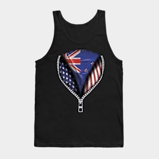 New Zealander Flag  New Zealand Flag American Flag Zip Down - Gift for New Zealander From New Zealand Tank Top